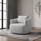 Poltrona girevole a 360° con cuscino decorativo