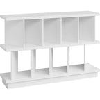 Libreria geometrica a 8 cubi con scomparti aperti