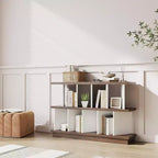 Libreria geometrica a 8 cubi con scomparti aperti