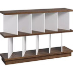 Libreria geometrica a 8 cubi con scomparti aperti