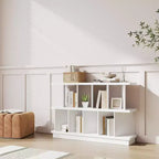Libreria geometrica a 8 cubi con scomparti aperti