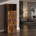 HomeStock 46.75 in H and 16.5 in.W Particle Board Utility Storage Cabinets with 3 -Doors and 2 Shelves
