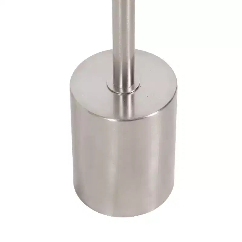 Tavolino rotondo in vetro con base in metallo