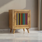 vidaXL Solid Mango Wood Bedside Cabinet | Scandinavian Style Nightstand | Rectangular Bedroom Furniture | Brown