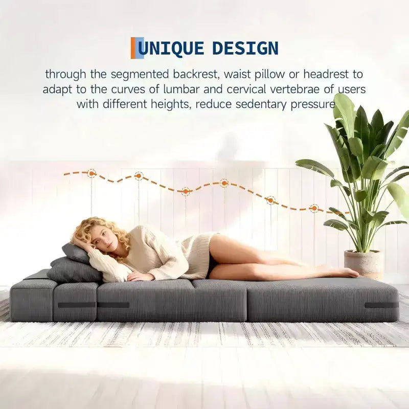 Divano Letto Pieghevole 4-in-1 e Poltrona Letto – Divanetto Trasformabile a Terra