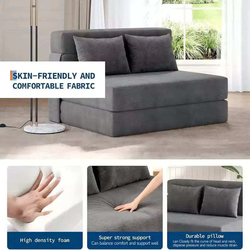 Divano Letto Pieghevole 4-in-1 e Poltrona Letto – Divanetto Trasformabile a Terra