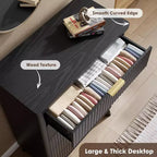Cassettiera scanalata a 5 cassetti con piano effetto marmo, comò alto 120 cm