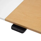 Scrivania elettrica regolabile in altezza con piano impiallacciato in legno, larghezza 120 cm