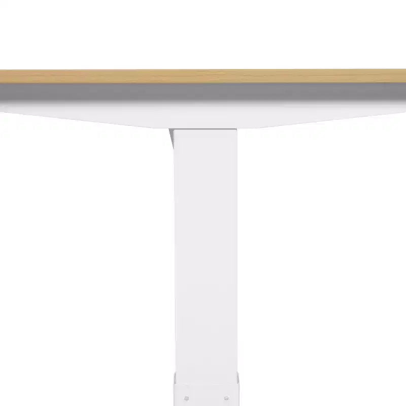 Scrivania elettrica regolabile in altezza con piano impiallacciato in legno, larghezza 120 cm