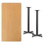 Tavolo da bar rettangolare laminato 30x60 con base a X
