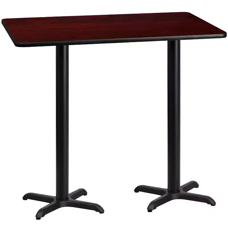 Tavolo da bar rettangolare laminato 30x60 con base a X