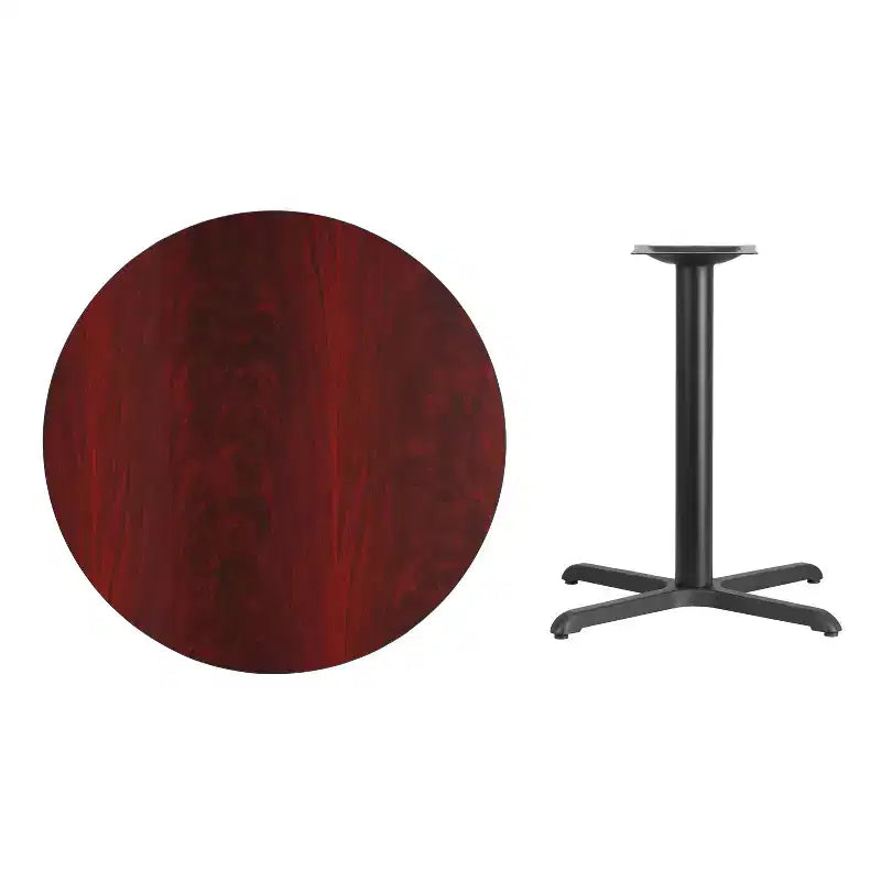 Emma and Oliver 36 Round Laminate Table Top with 30x30 Table Height Base