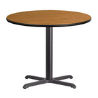 Tavolo da pranzo rotondo laminato da 36 pollici con base a X