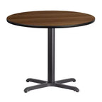 Tavolo da pranzo rotondo laminato da 36 pollici con base a X
