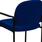 Sedia reception impilabile in acciaio con braccioli