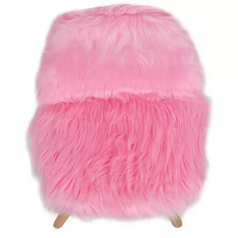 Poltrona per bambini in finta pelliccia shaggy