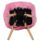Poltrona per bambini in finta pelliccia shaggy