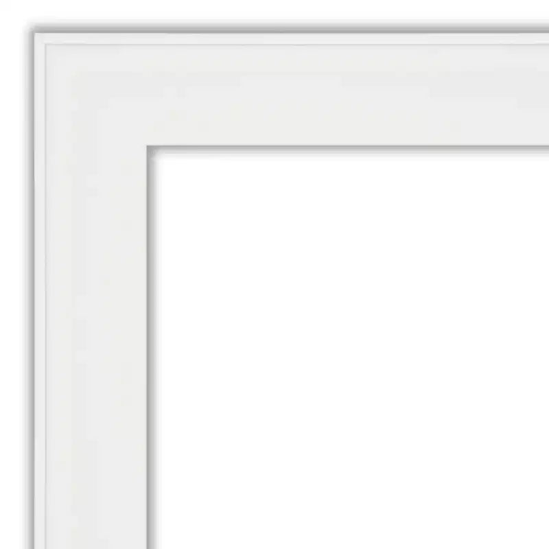 Specchio da parete per bagno con cornice bianca