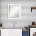 Specchio da parete per bagno con cornice bianca