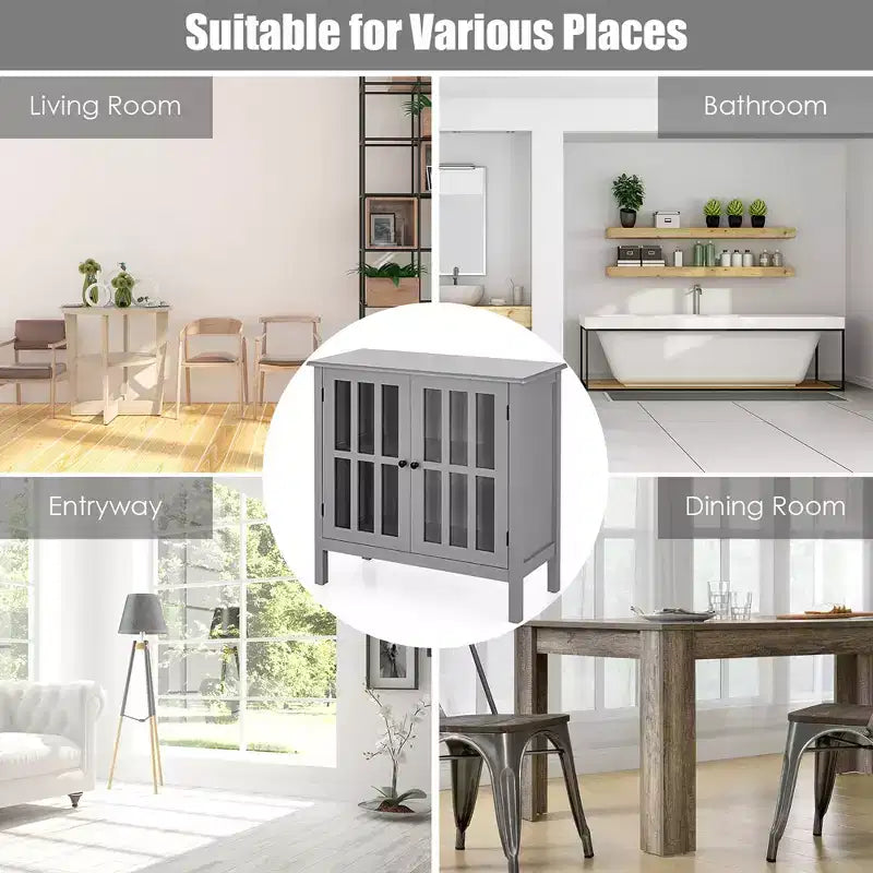 Credenza con ante in vetro