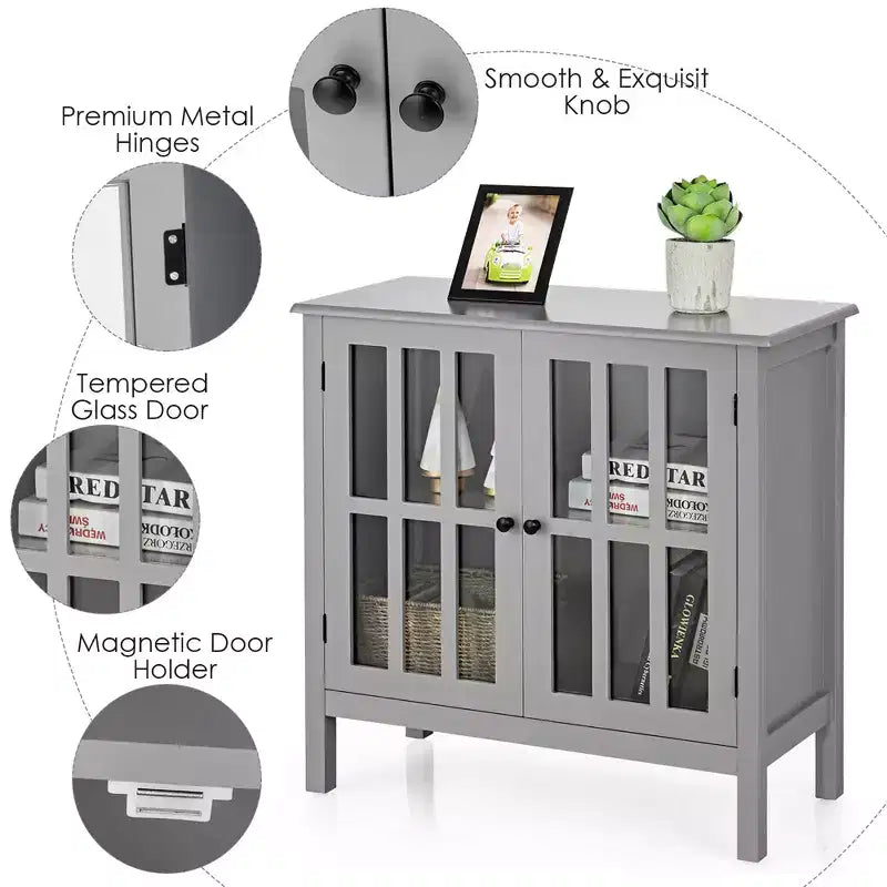 Credenza con ante in vetro