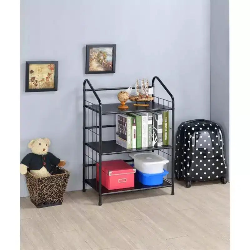 Libreria in Metallo a 3 Ripiani – Nero
