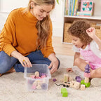 Appendiabiti a 5 scomparti per bambini con panca e contenitori