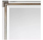 Specchio da parete rettangolare smussato con cornice in metallo, 23" L x 32.75" A